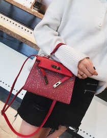 Fashion Red Paillette Decorated Pure Color Bag