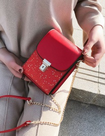 Fashion Red Star Shape Pattern Decorated Bag