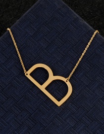 Fashion Gold Color B Letter Shape Decorated Necklace