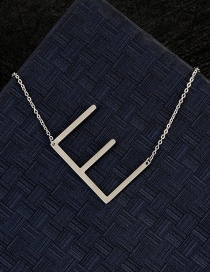 Fashion Silver Color E Letter Shape Decorated Necklace