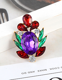 Fashion Multi-color Oval Shape Decorated Round Ring