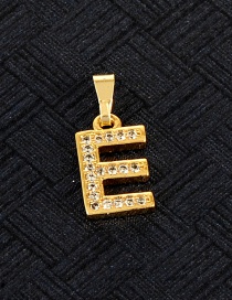 Fashion Gold Color E Letter Shape Design Pendant