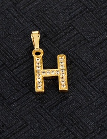 Fashion Gold Color H Letter Shape Design Pendant