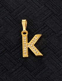 Fashion Gold Color K Letter Shape Design Pendant