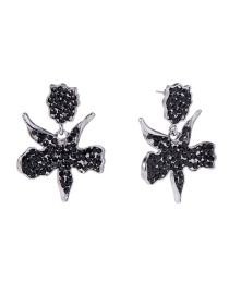 Fashion Black Starfish Shape Decorated Earrings