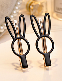 Fashion Black Rabbit Shape Decorated Hair Clip