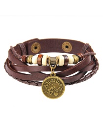 Fashion Brown Aquarius Shape Decorated Bracelet