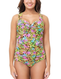 Sexy Multi-color Off-the-shoulder Design Larger Size Swimsuit