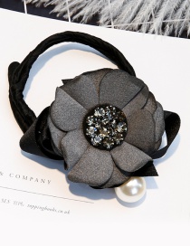 Lovely Dark Gray Pearl&flower Decorated Hair Curler