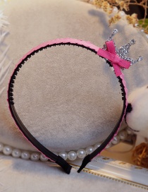Lovely Plum Red Crown&bowknot Decorated Hair Hoop