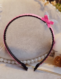 Lovely Plum Red Rabbit Ears&bowknot Decorated Hair Hoop