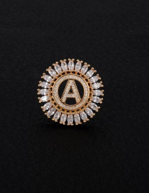 Fashion Gold Color Letter A Decorated Hollow Out Pendant(without Chain)