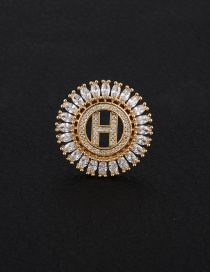 Fashion Gold Color Letter H Decorated Hollow Out Pendant(without Chain)