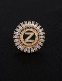 Fashion Gold Color Letter Z Decorated Hollow Out Pendant(without Chain)