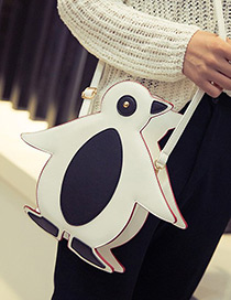 Fashion White Penguin Shape Decorated Bag