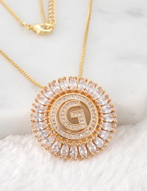 Fashion Gold Color G Letter Shape Decorated Necklace