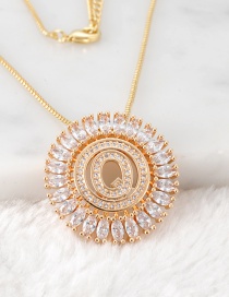 Fashion Gold Color Q Letter Shape Decorated Necklace