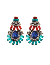 Fashion Multi-color Waterdrop Shape Design Earrings