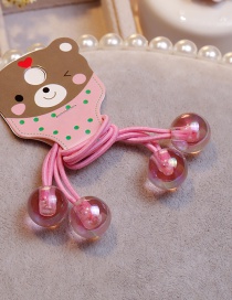 Fashion Pink Bead Shape Decorated Hairband