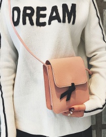 Fashion Pink Square Shape Decorated Bag