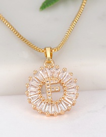 Fashion Gold Color Letter F Shape Decorated Necklace