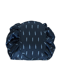 Fashion Blue Maple Leaf Pattern Decorated Storage Bag