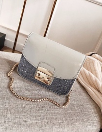 Fashion Silver Color Square Shape Decorated Shoulder Bag