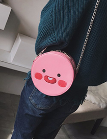 Fashion Pink Lion Pattern Decorated Shoulder Bag
