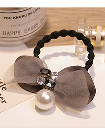 Lovely Gray Pearls&bowknot Decorated Hair Band