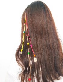 Fashion Multi-color Beads Decorated Color Matching Hair Accessories