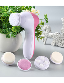 Fashion Pink Round Shape Decorated Face Cleaners (5pcs)