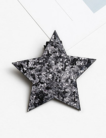 Lovely Black Star Shape Decorated Baby Hair Clip