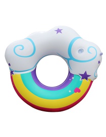Trendy Multi-color Rainbow&cloud Pattern Design Swimming Ring