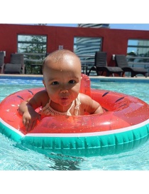 Trendy Red Watermelon Shape Design Baby Swimming Ring