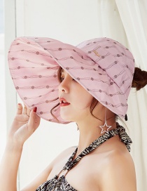 Fashion Pink Dots Pattern Decorated Hat