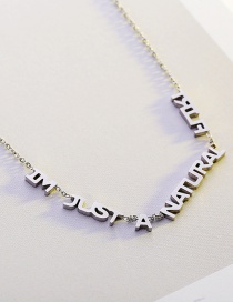 Fashion Silver Color Letter Pattern Decorated Necklace