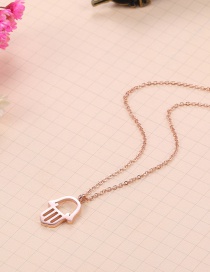 Fashion Rose Gold Pure Color Decorated Necklace