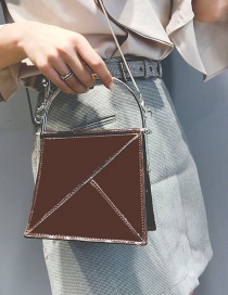 Fashion Brown Semicircle Shape Design Bag