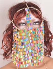 Sexy Multi-color Paillette Decorated Mask