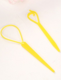 Fashion Yellow Pure Color Decorated Hair Accessories