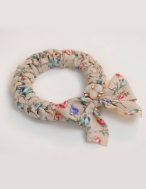 Fashion Beige Flower Pattern Decorated Hairband