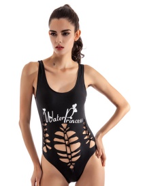 Sexy Black Hollow Out Design One-piece Swimwear