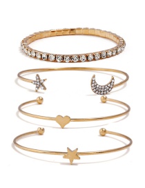 Fashion Gold Color Moom&star Shape Decorated Bracelet