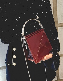 Fashion Claret Red Semicircle Shape Design Bag