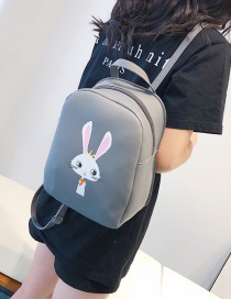 Fashion Gray Rabbit Pattern Decorated Backpack