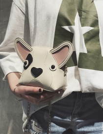Fashion Beige Dog Shape Design Bag
