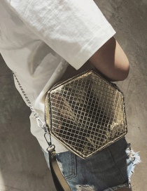 Fashion Gold Color Geometric Shape Design Bag