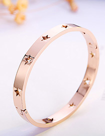 Fashion Rose Gold Star Shape Decorated Bracelet