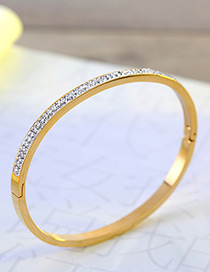 Fashion Gold Color Full Diamond Decorated Bracelet