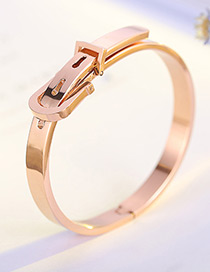 Fashion Rose Gold Buckle Shape Decorated Bracelet For Women
